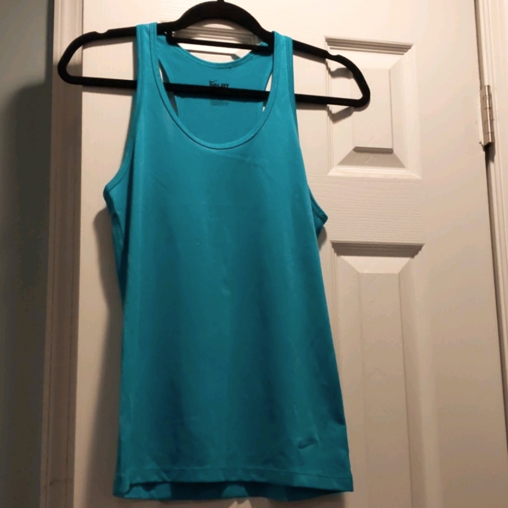 EUC Small Nike Dri-Fit Teal Racerback Workout Tank